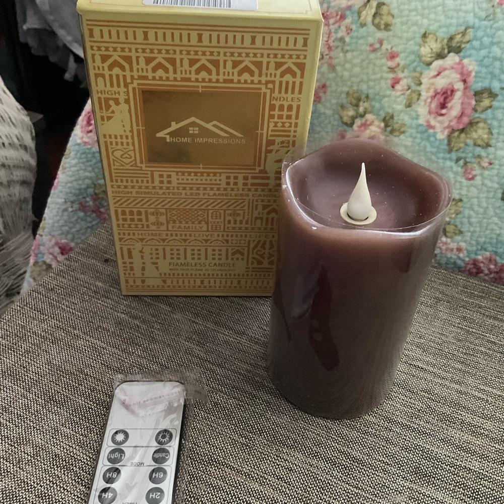 Impressions Brown Flameless Candle